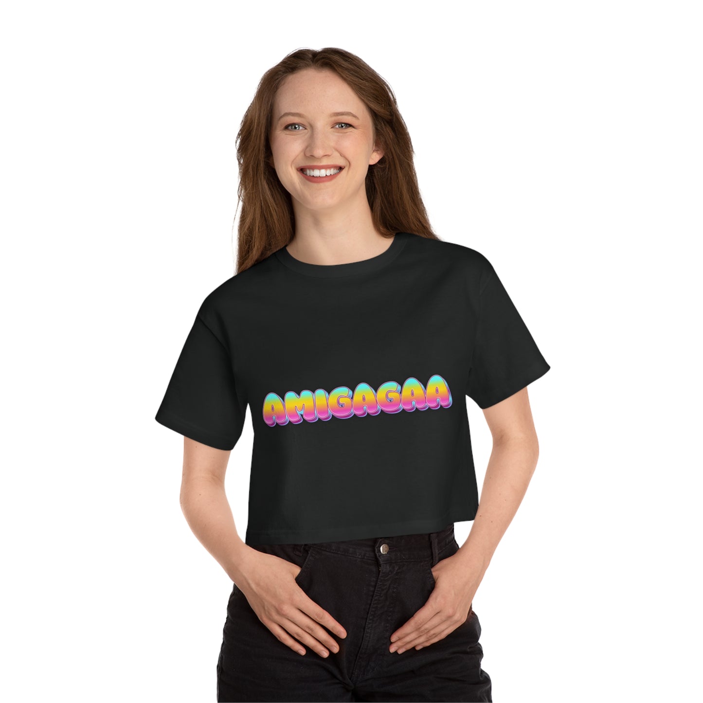 Amigagaa Champion Women's Heritage Cropped T-Shirt