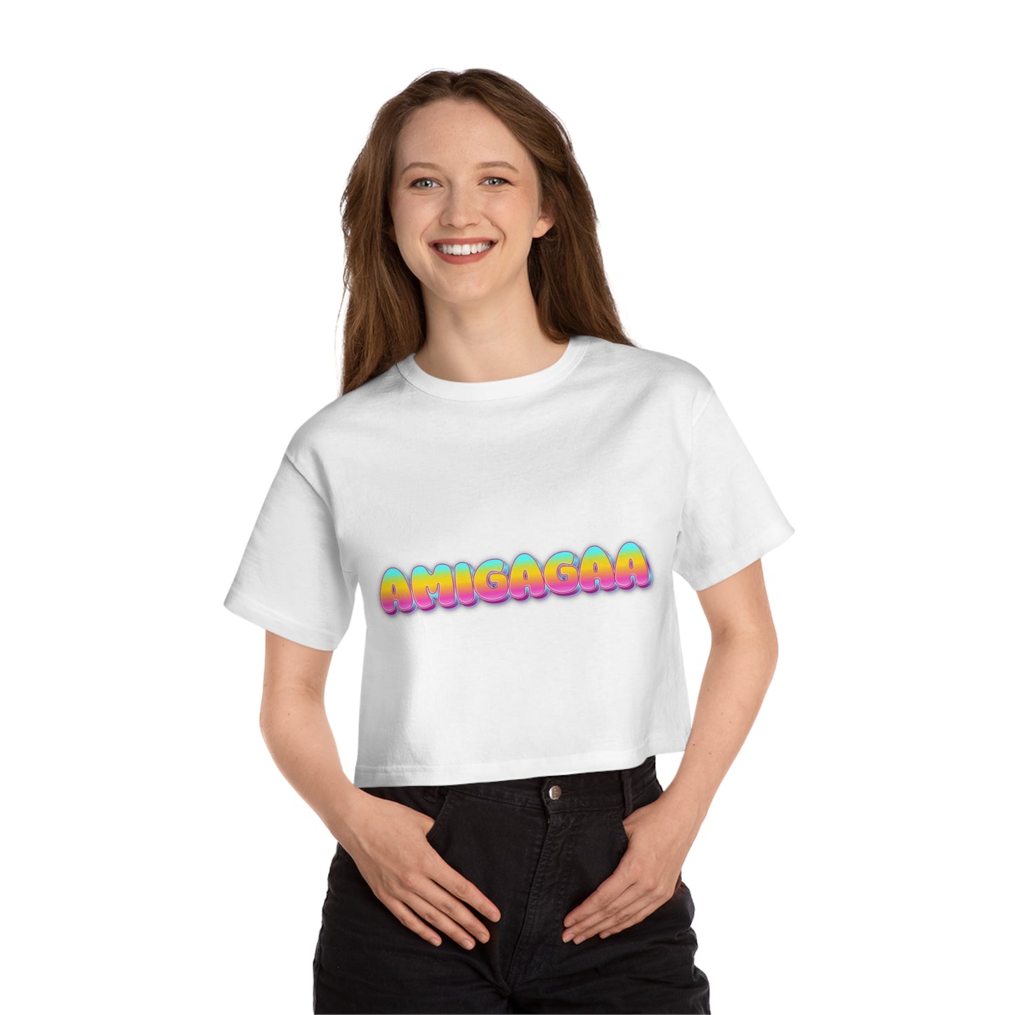 Amigagaa Champion Women's Heritage Cropped T-Shirt